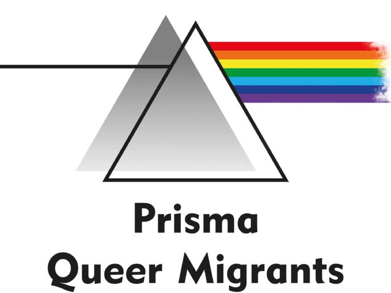 Ein Logo, das einen Regenbogen zeigt, der in ein Dreieck leuchtet.